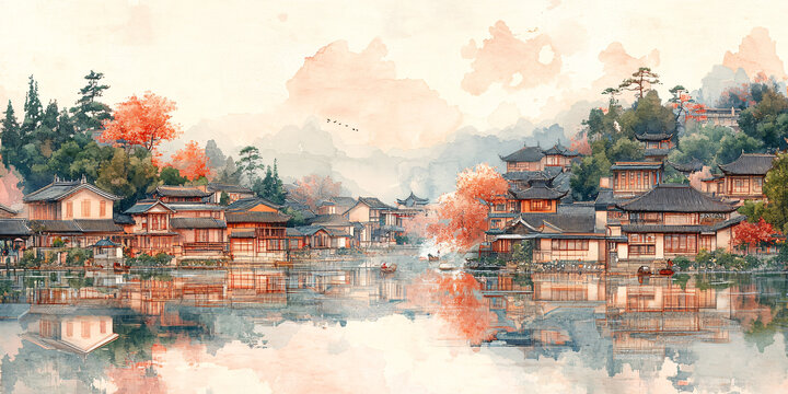 江南水鄉(xiāng)建筑圖