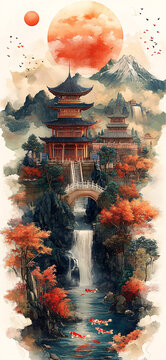 中國風山水景觀