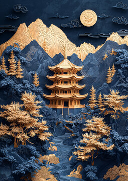 雪山金塔圖