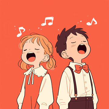 男孩女孩唱歌
