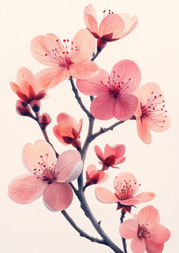 花枝筆觸風格