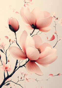 粉色木蘭花