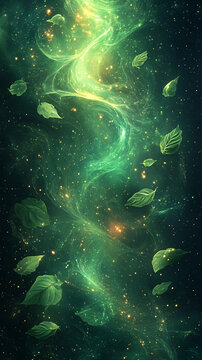閃爍綠葉星空
