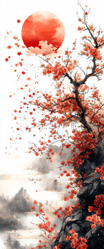 紅白花紋設(shè)計(jì)
