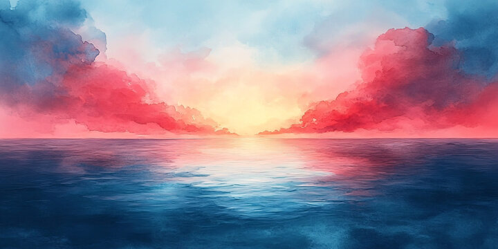 水彩天空背景