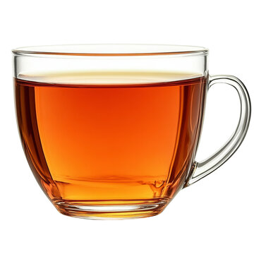 [免摳素材]透明玻璃茶杯盛滿熱茶