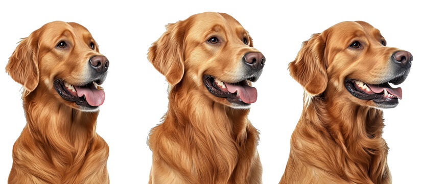[免摳素材]三只金毛犬肖像