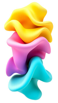 [免摳素材]抽象彩色3D造型組合