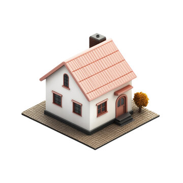 [免摳素材]可愛的小屋模型圖