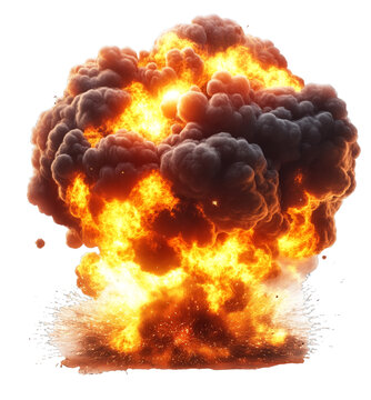 [免摳素材]爆炸火花與濃煙的震撼圖示