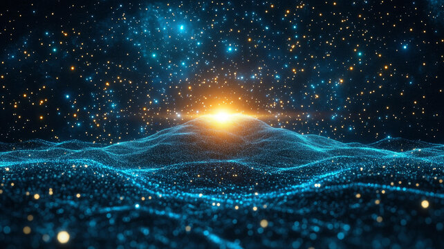 數(shù)字宇宙抽象風(fēng)景