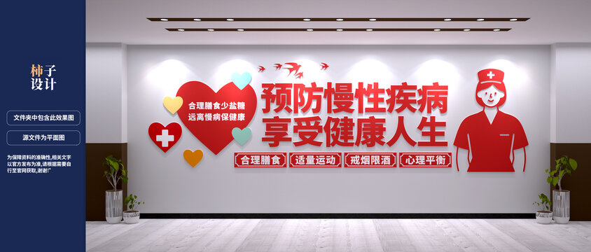 慢病防控文化墻