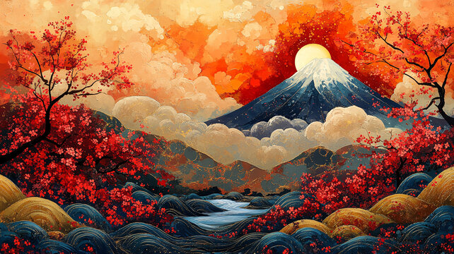 云霧山川圖
