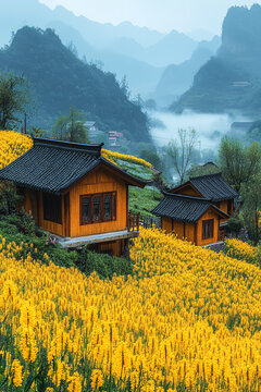油菜花田別墅景