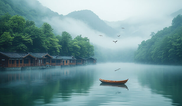 湖山煙雨夢