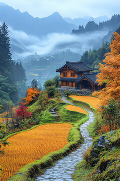 山間秋色