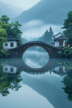 古橋倒影