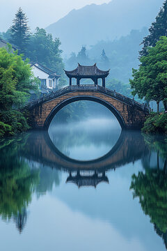 古橋倒影