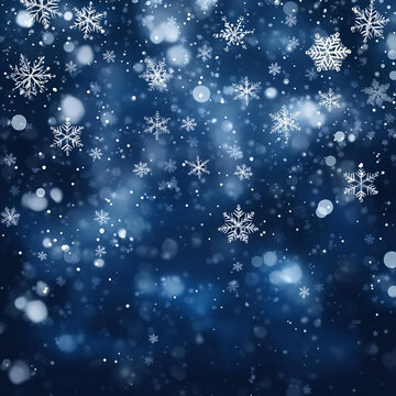 雪夜飄雪背景圖