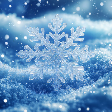 冰雪晶瑩雪花
