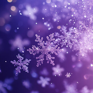 紫色雪景圖