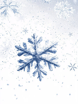 雪花飄落圖