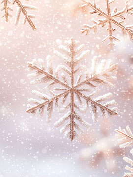 雪花飄落圖