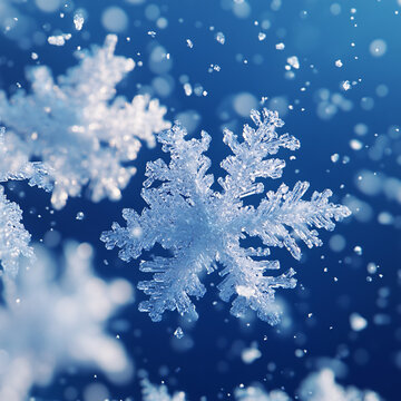 雪花飄落背景