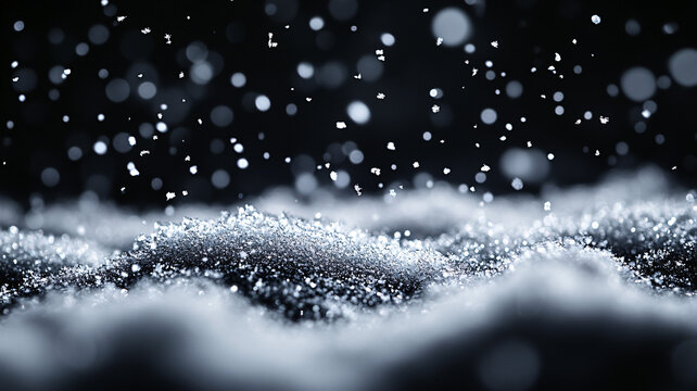 輕柔雪花飄落
