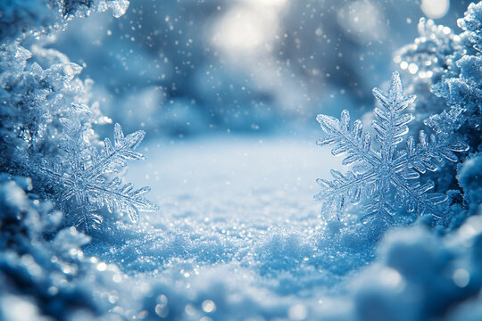 雪冰花紋框架