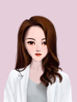 手繪職場(chǎng)女性