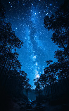 流星劃過(guò)星夜