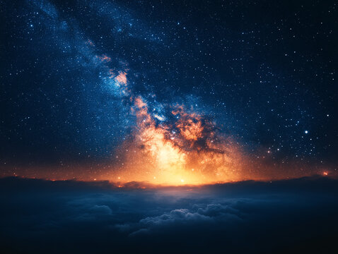 星夜銀河對稱圖