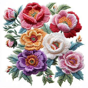 白底繡球花圖案