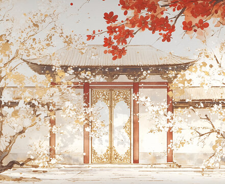 梅花白花壁紙