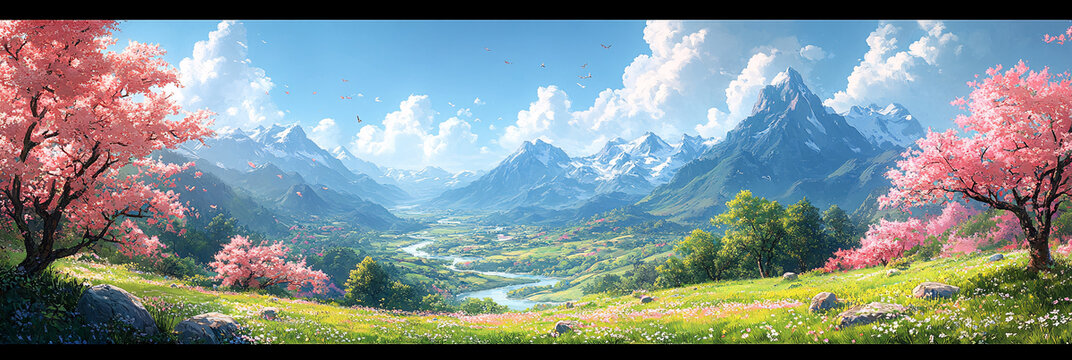 櫻花山水