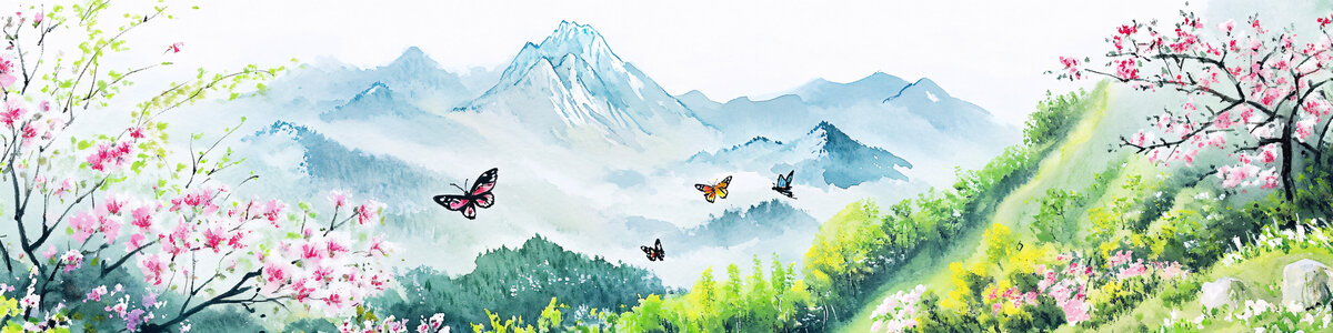 山中春景