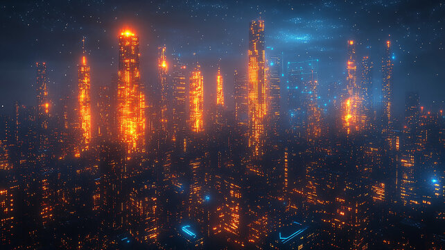 未來(lái)城市夜景