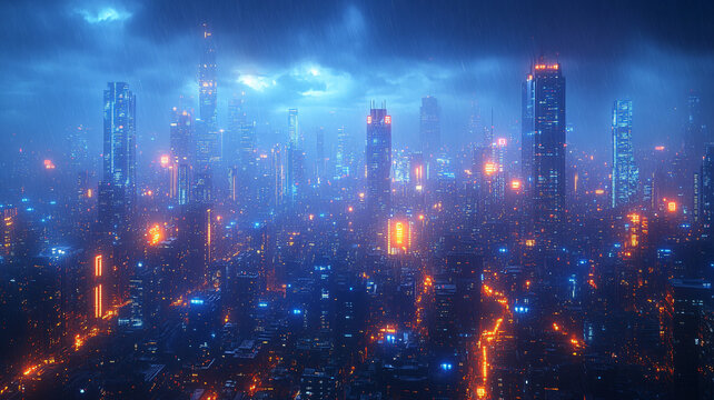 未來(lái)城市夜景