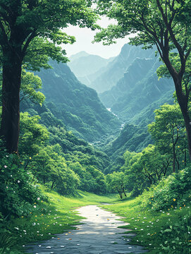 春雨東風景物復蘇