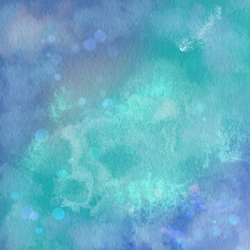 海洋藍(lán)青色漸變氣泡天空炫彩夢(mèng)幻背景