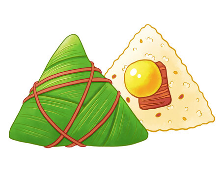 咸蛋黃粽子端午節(jié)素材