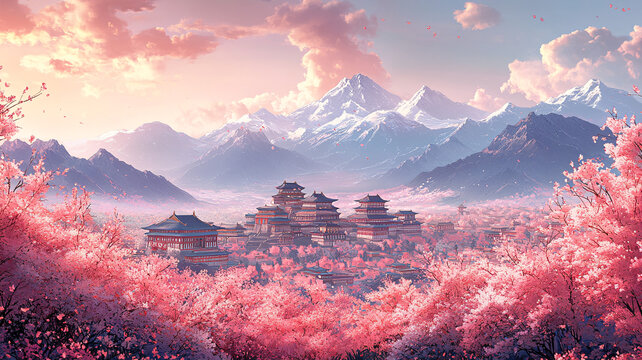 粉調下的藏地盛景