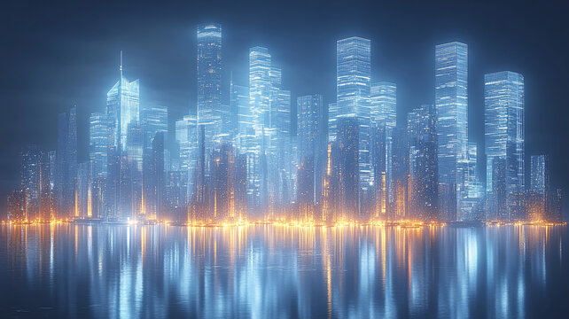未來感都市夜景