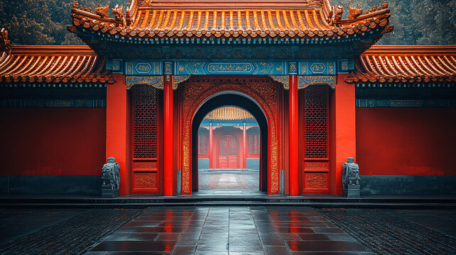 古色古香的傳統(tǒng)中式建筑風(fēng)景