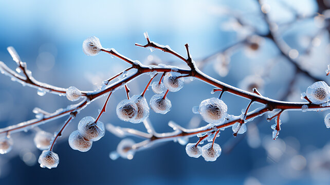 雪晶附枝圖