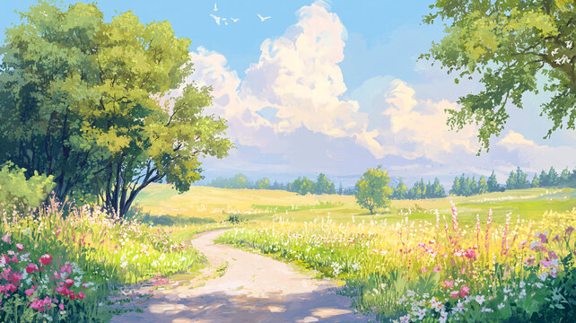 夏日自然景色
