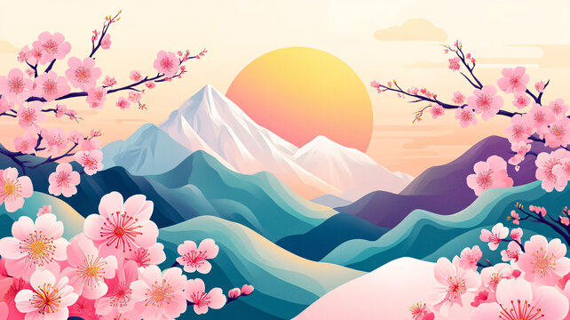 桃花山景