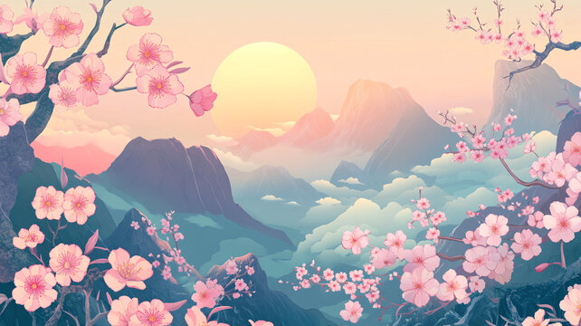 桃花山景