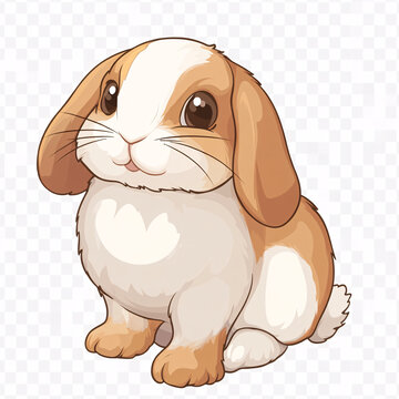 棕色白斑垂耳兔